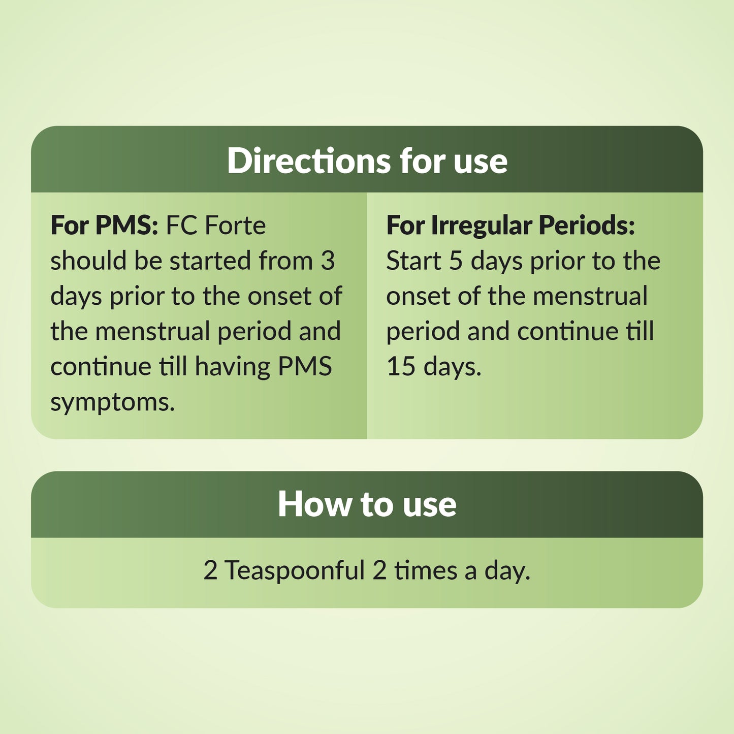 FC Forte Syrup directions